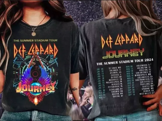 2024 Def Leppard And Journey Summer Stadium Tour T-Shirt unisex