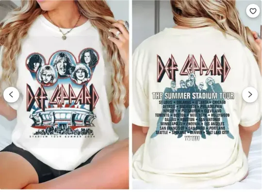 2024 Def Leppard And Journey Summer Stadium Tour Shirt, Def Leppard Fan Shirt