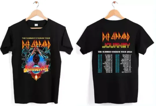 Def-Leppard And Journey The Summer Stadium Tour 2024 Signature T-Shirt