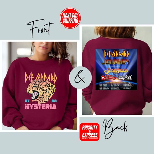 Def-Leppard And Journey Summer Stadium Tour 2024 Sweatshirt, Journey Tour Hoodie, Def Leppard Sweater, Rock Music Fan Gift