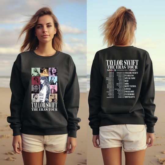 Eras Tour Sweatshirt for Concerts | Vintage Eras Tour Sweatshirt | Front and Back Print