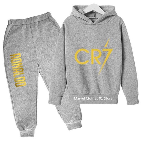Cristiano Ronaldo CR7 Hoodie Joggers Sets, Football Lover Gift, Soccer Merch, Gift For Father, For Him