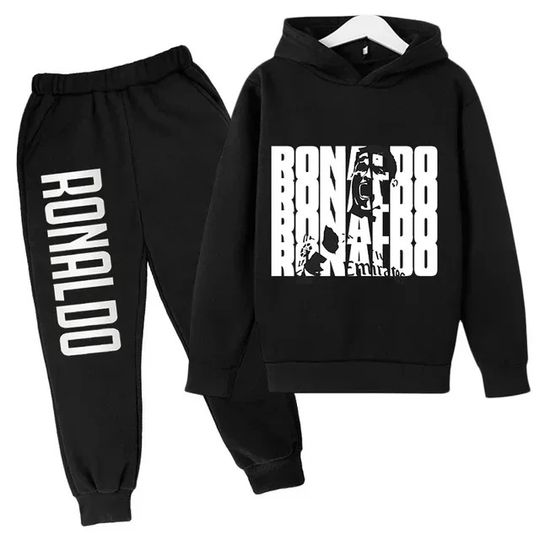 Cristiano Ronaldo CR7 Hoodie Joggers Sets, Football Lover Gift, Soccer Merch, Gift For Father, For Him