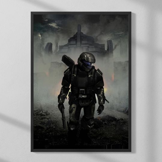 Halo 3 ODST "The Rookie" Gaming Poster  | Wall Art | Gaming Prints | Video Game Art | Gaming Gifts | Classic Videogames