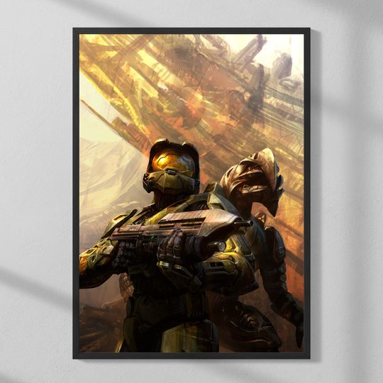 Halo 3 Chief And Arbiter Gaming Poster | Wall Art | Gaming Prints | Video Game Art | Gaming Gifts | Classic Videogames