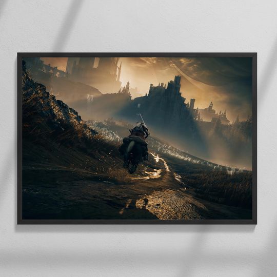 Elden Ring Tarnished Landscape Gaming Poster | Wall Art | Home Decor |  Gaming Gift Idea