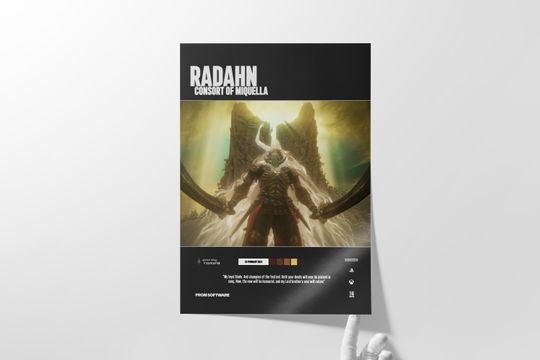 Elden Ring Radahn Consort Miquella Quote Gaming Poster | Wall Art | Home Decor |  Gaming Print