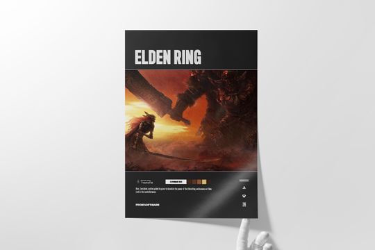 Elden Ring Radahn and Melania Gaming Poster | Wall Art | Home Decor | Gaming Poster | Minimalist