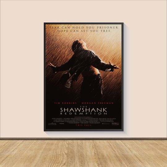 Shawshank Redemption Movie Poster Print, Room Decor, Movie Art, Gifts for Him/Her, Wall Art Print, Movie Print 24x36