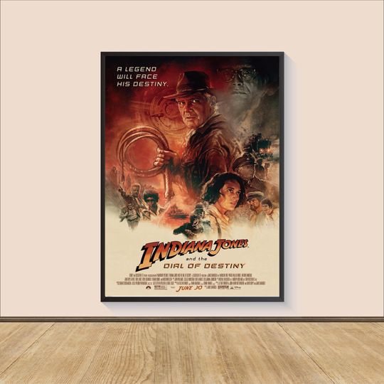 Indiana Jones and the Dial of Destiny Movie Poster Print, Room Decor, Movie Art, Gifts for Him/Her, Movie Print, Art Print
