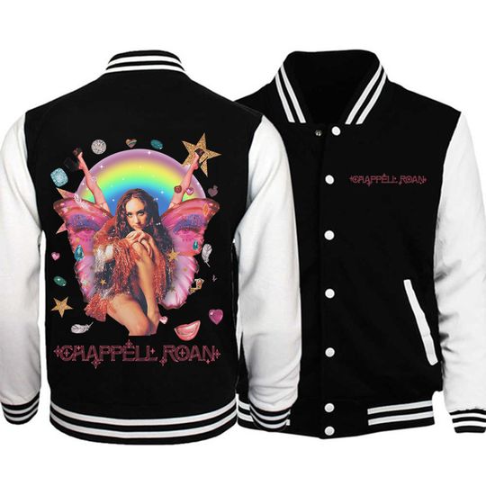 Chappell Roan Baseball Uniform  Baseball Jacket, Pink Pony Club Jacket,  Midwest Princess Tour WLW Music  Baseball Jacket