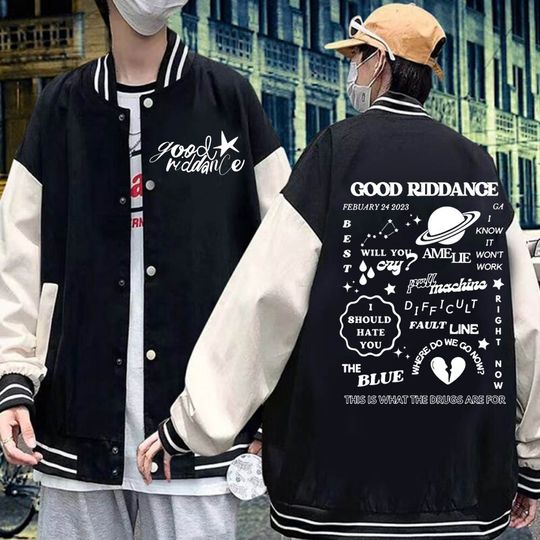 Rapper Gracie Abrams Good Riddance Tracklist Baseball Jacket,  Trendy Preppy Graphic  Baseball Jacket