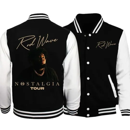 Rod wave music print trend Baseball Jacket