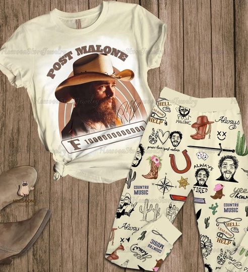 Posty Howday Pajamas Set, I Had Some Help Shirt, Cowboy Malone Holiday Pajamas, Posty Howdy Merch Women Pjamas, Posty Rap Pajamas