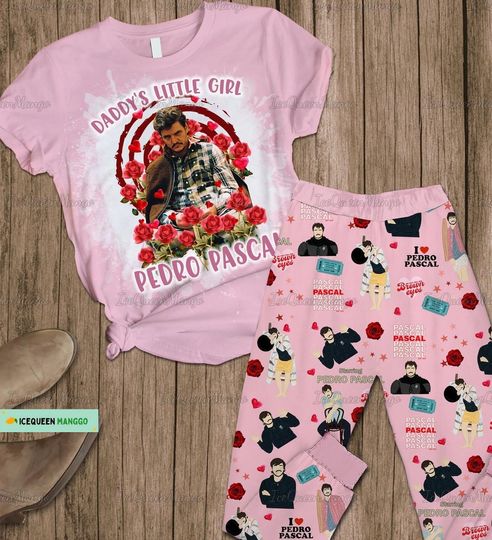 Pedro Pascal Pajamas Shirt, Pedro Pascal Shirt, Pablo Escobar Holiday Pajamas, Pascal Mando Women Pajamas, Pascal Halloween Gift