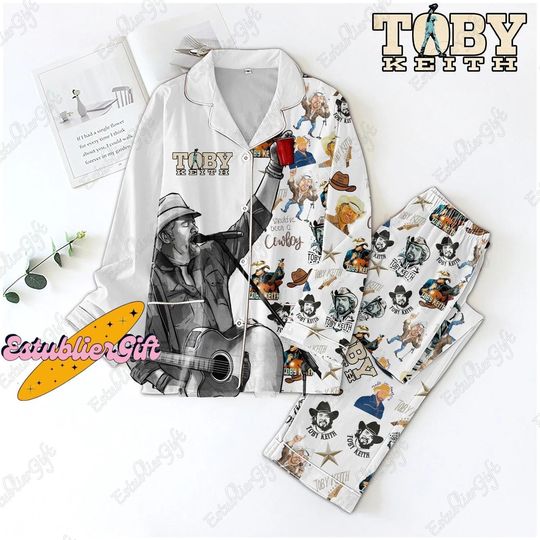 Toby Keith Pajamas Set, Toby Keith Shirt, Toby Keith Pajamas, Toby Keith Gift, Toby Keith Pajamas Pants, Country Music Shirt