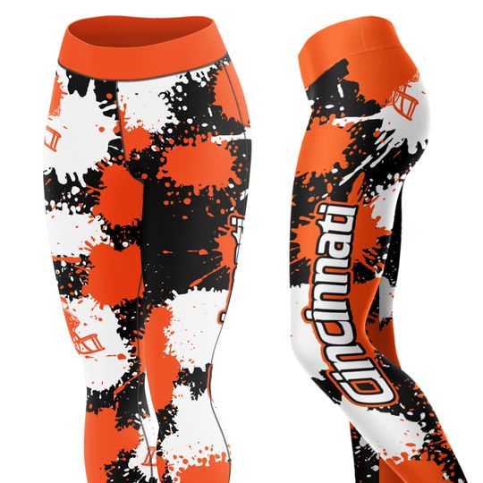 Cincinnati Football Drip Leggings, Yoga Legging, Sport Leggign, Football Lover Gift, Gift For Women, Birthday Gift
