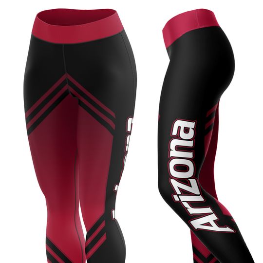 Arizonna Football Stripe Leggings, Yoga Legging, Sport Leggign, Football Lover Gift, Gift For Women, Birthday Gift