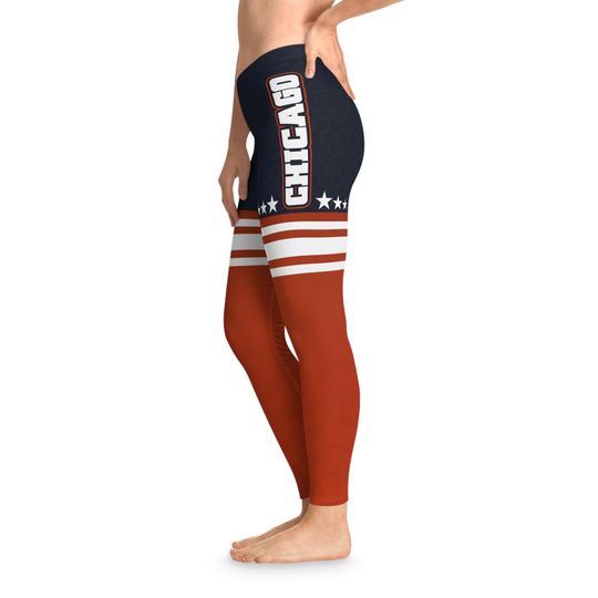 Chicago Football Classic Leggings, Yoga Legging, Sport Leggign, Football Lover Gift, Gift For Women, Birthday Gift