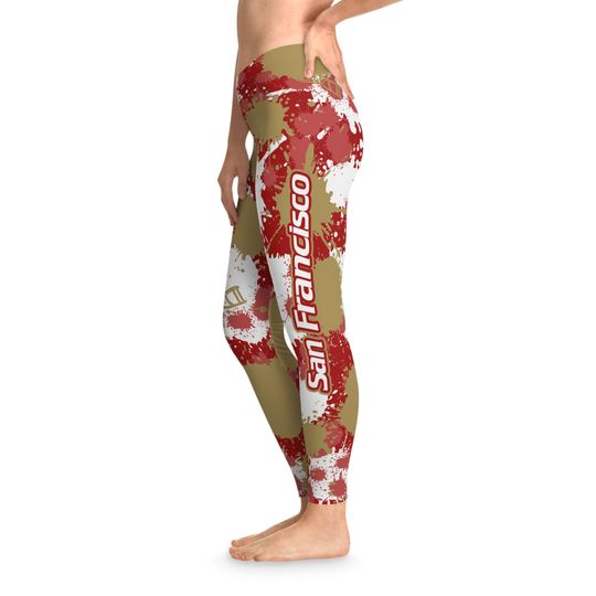 San Francisco Football Drip Leggings, Yoga Legging, Sport Leggign, Football Lover Gift, Gift For Women, Birthday Gift