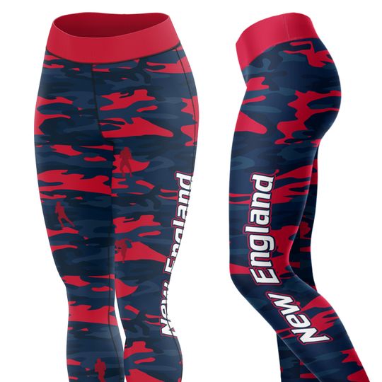 New England Football Camo Leggings, Yoga Legging, Sport Leggign, Football Lover Gift, Gift For Women, Birthday Gift