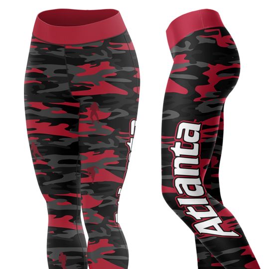 Atlanta Football Camo Leggings, Yoga Legging, Sport Leggign, Football Lover Gift, Gift For Women, Birthday Gift