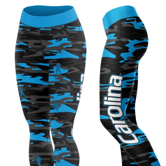 Carolina Football Camo Leggings, Yoga Legging, Sport Leggign, Football Lover Gift, Gift For Women, Birthday Gift