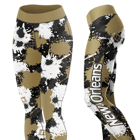 New Orleans Football Drip Leggings, Yoga Legging, Sport Leggign, Football Lover Gift, Gift For Women, Birthday Gift
