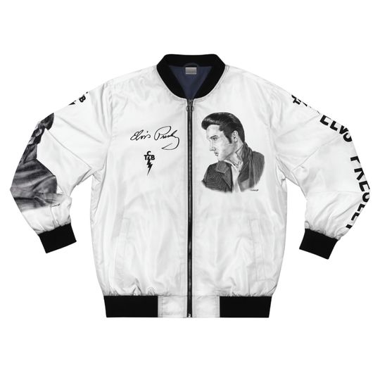 Women's Bomber Jacket (AOP) -Elvis Presley King of Rock and Roll