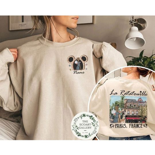 Two-sided Vintage Disney Mouse Remy Chef Sweatshirt, Magic Kingdom Epcot Sweatshirt