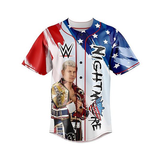 American Nightmare Cody Rhodes Baseball Jersey: Perfect for Fans, Stylish and Comfortable with Bold Design for True Cody Rhodes Supporters