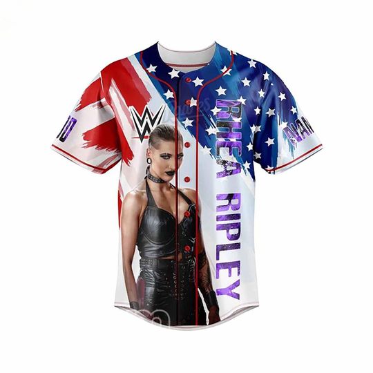 Custom Rhea Ripley "Mamis Always On Top" Wrestling Entertainment Baseball Jersey: Personalized, Stylish, and Perfect for Fans of Rhea Ripley and Wrestling Entertainment!