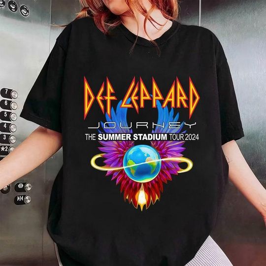 2024 Def Leppard And Journey Summer Stadium Tour Shirt, Journey Band Tour 2024 Shirt, Def Leppard Fan Shirt, Def Leppard And Journey Merch