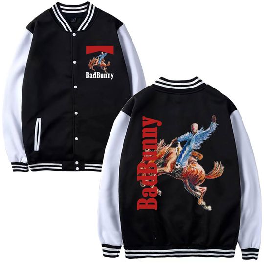 Rapper Bad Bunny New Album Nadie Sabe Lo Que Va Pasar Manana Print Baseball Uniform Vintage Style Clothing Men Women Jacket Coat
