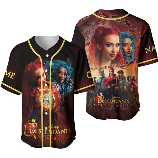 Descendants The Rise Of Red Disney Movies Personalized Baseball Shirt