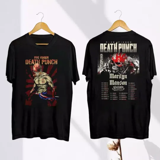 2024 Five Finger Death Punch Tour T-Shirt, Five Finger Death Punch Band Fan Gift
