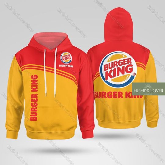 Burger King Hoodie, Fast Food Zip Hoodie, Burger King Sweatshirt, Burger King Fans Gift, Burger Lovers Shirt, Hoodie For Men