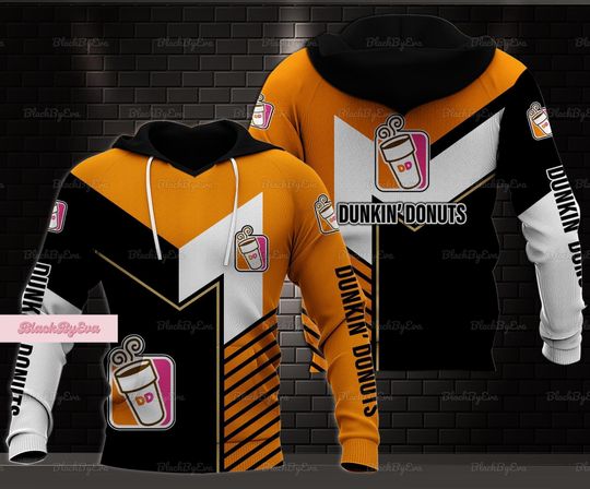 Dunkin Donut Hoodie Joggers, Funny Dunkin 3D Hoodie, Dunkin Donut Joggers, Donut Coffee Womens Joggers, Dunkin Donut Unisex Hoodie