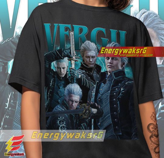 Limited Vergil Devil May Cry Vintage T-Shirt, VERGIL Shirt, Gift For Women and Man Unisex T-Shirt
