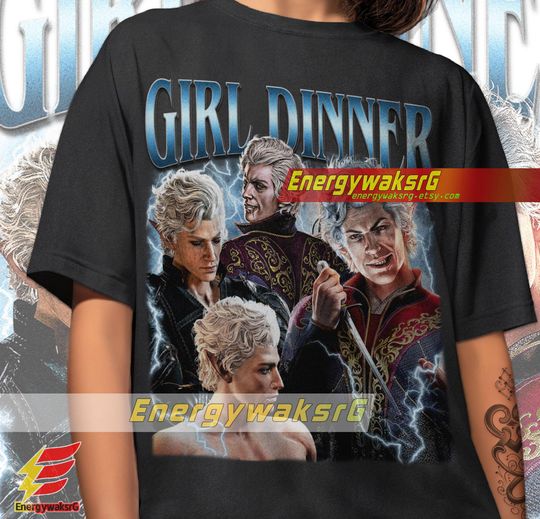 Limited Astarion Baldurs Gate 3 Girl Dinner Vintage T-Shirt, Astarion BG3 Shirt