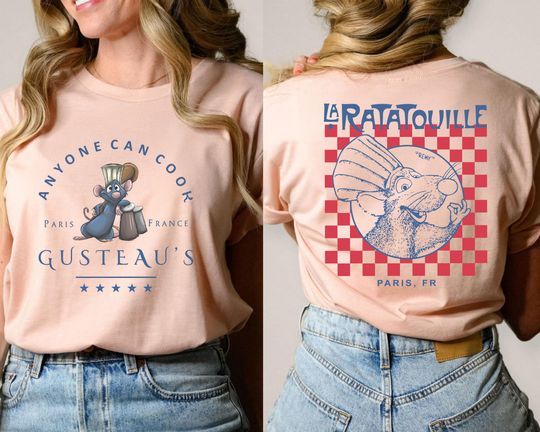 Anyone Can Cook Gusteau's T-Shirt, La Ratatouille Remy Paris France Tee, Disney Ratatouille Shirt, Little Chef Remy Tee, Disneyland Trip Tee