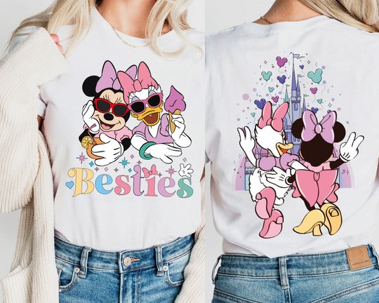 Minnie Mouse And Daisy Duck  Besties T-Shirt, Disney Girls Adventure Tee, Magic Kingdom Shirt, Disney Friends Matching Tee