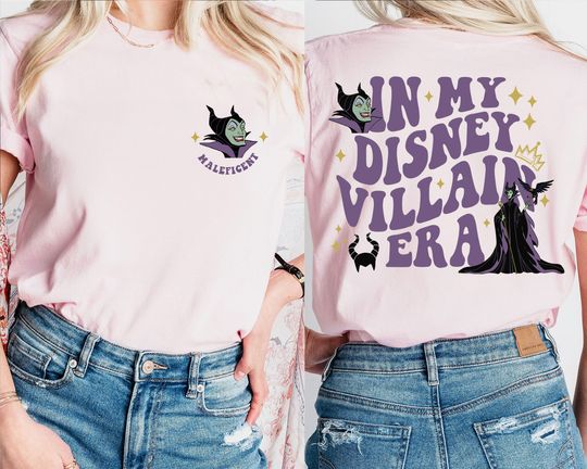 In My Disney Villain Era T-Shirt, Maleficent Ursula Cruella De Vil Captain Hooks Gothel Tee, Disneyland Evil Friends Trip Tee, Magic Kingdom
