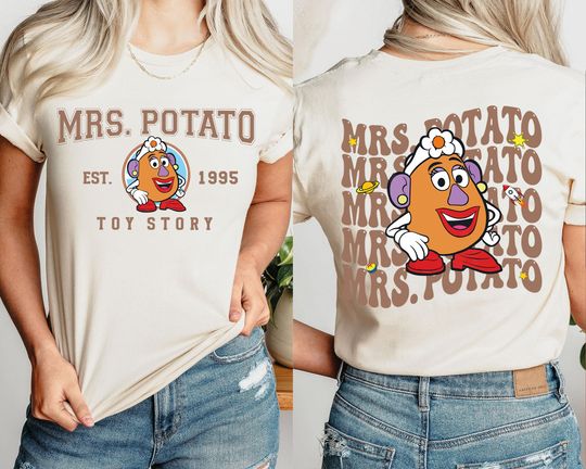 Mrs. Potato Toy Story Est. 1995 T-Shirt,  Disney-Pixar Toy Story Characters Shirt, Disney Family Trip Shirt, Disneyland Group Matching Tee