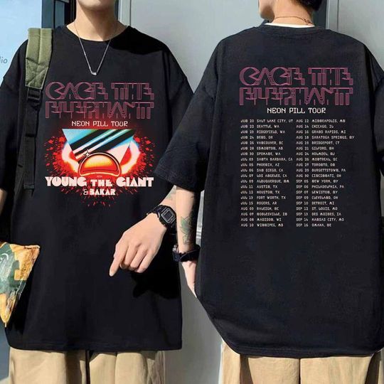 Cage the Elephant - Neon Pill Tour 2024 Shirt, Cage the Elephant Fan Shirt, Cage the Elephant 2024 Tour Shirt, Neon Pill 2024 Concert Shirt