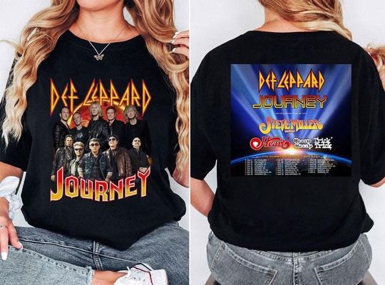 Def Leppard And Journey Summer Stadium Tour 2024 T Shirt, Journey Band Tour 2024 Shirt, Def Leppard Fan Shirt, Def Leppard And Journey Merch