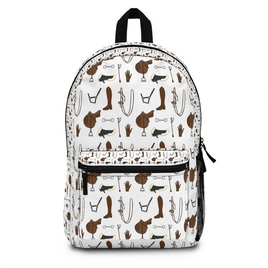 Equestrian back pack, horse backpack, horse book bag, equestrian bag, horse rider gift, horse owner gift, horse girl gift