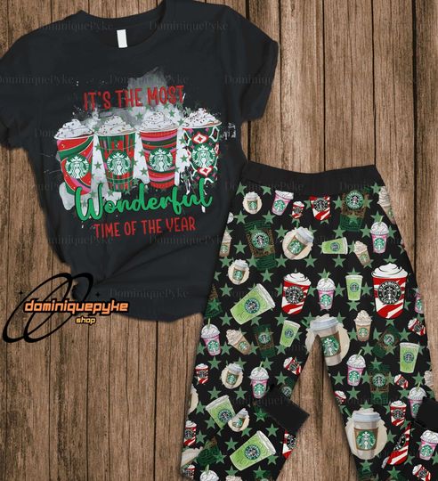 Starbucks Shirt, Starbucks Pajamas, Starbucks T-Shirt, Starbucks Coffee Shirt, Coffee Lover Shirt, Starbucks Pajamas Set