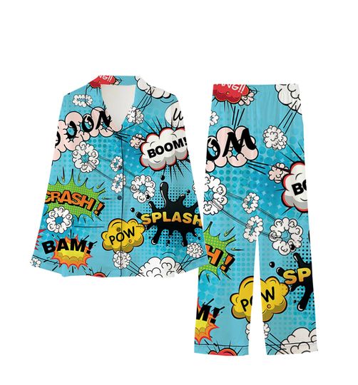 Spring and Autumn New Polo Collar Pajamas Cartoon Print 2024 Disney Pink Shirt Women's Long Sleeve Home Pajamas Set