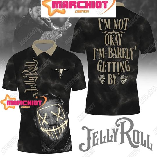 Jelly Roll Polo Shirt, Jelly Roll Shirt, Im Not Okay Im Barely Getting By Shirt, Western Country Shirt, Jelly Roll Concert Shirt